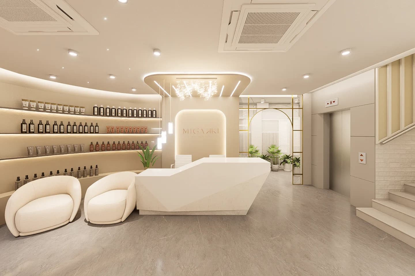 Reception at MIGAKKI Skin & Hair Clinic in Malviya Nagar, Delhi